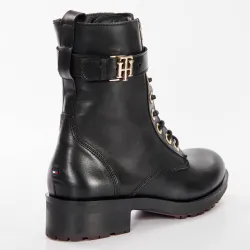 Bottine femme Tommy Jeans Essential biker boot Noir - ZESHOES