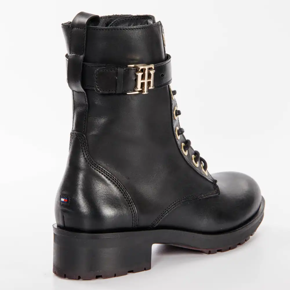Bottine femme Tommy Jeans Essential biker boot Noir - ZESHOES