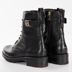 Bottine femme Tommy Jeans Essential biker boot Noir - ZESHOES