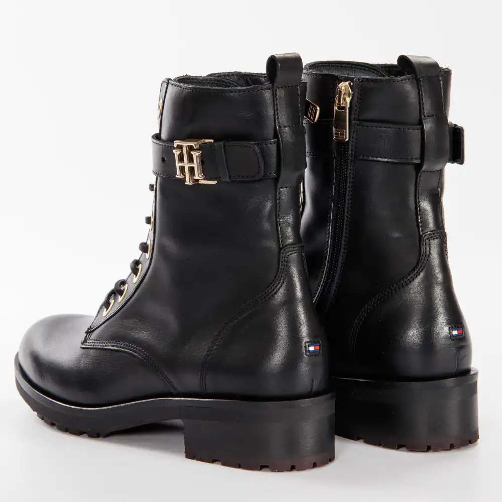 Bottine femme Tommy Jeans Essential biker boot Noir - ZESHOES