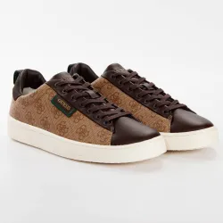 Basket de ville basse homme Guess Vintage logo Marron - ZESHOES