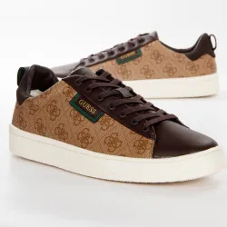 Basket de ville basse homme Guess Vintage logo Marron - ZESHOES