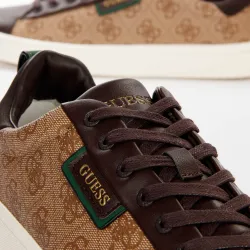 Basket de ville basse homme Guess Vintage logo Marron - ZESHOES