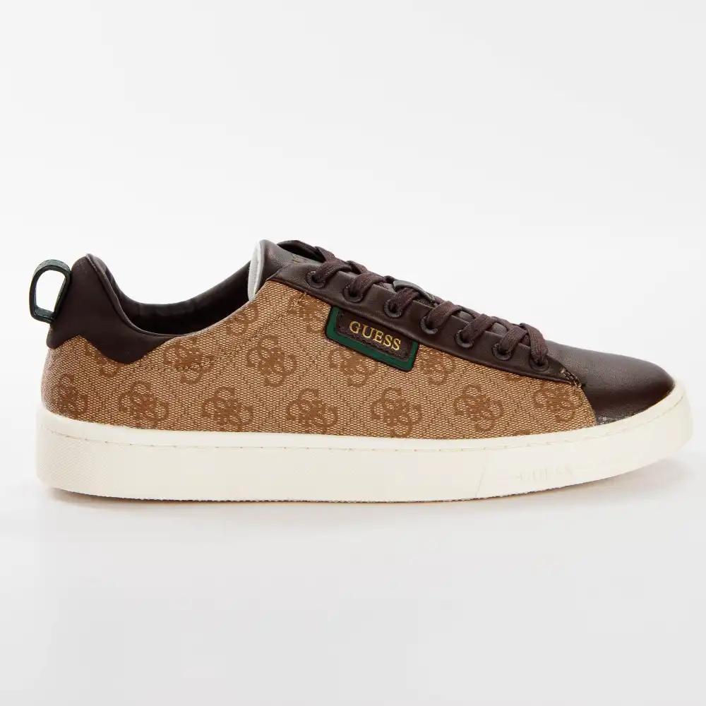 Basket de ville basse homme Guess Vintage logo Marron - ZESHOES