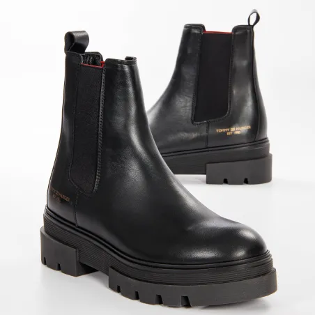Produits victimes de leur succès Tommy Jeans Noir Monochromatic chelsea boot