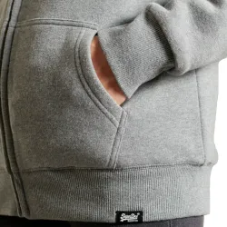 Sweat shirt femme Superdry Borg lined zip hood Gris - ZESHOES