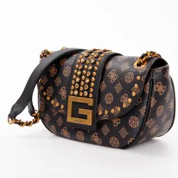 Sac a main femme Guess Bling clous Noir - ZESHOES