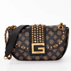 Sac a main femme Guess Bling clous Noir - ZESHOES
