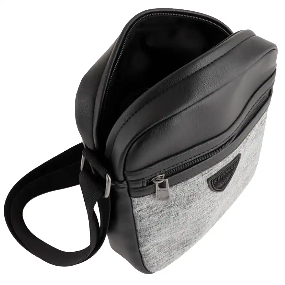 Sacoche homme Kaporal Nelio Gris - ZESHOES Sacoche homme Kaporal Nelio Gris - ZESHOES