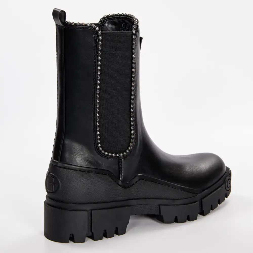 Bottine femme Guess Logo triangle Noir - ZESHOES Bottine femme Guess Logo triangle Noir - ZESHOES