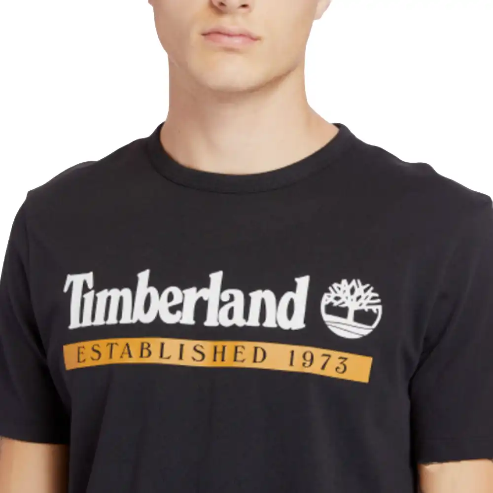 T shirt manche courte homme Timberland Original 1973 Noir - ZESHOES