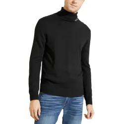 Pull homme Guess col roulé Noir - ZESHOES Pull homme Guess col roulé Noir - ZESHOES