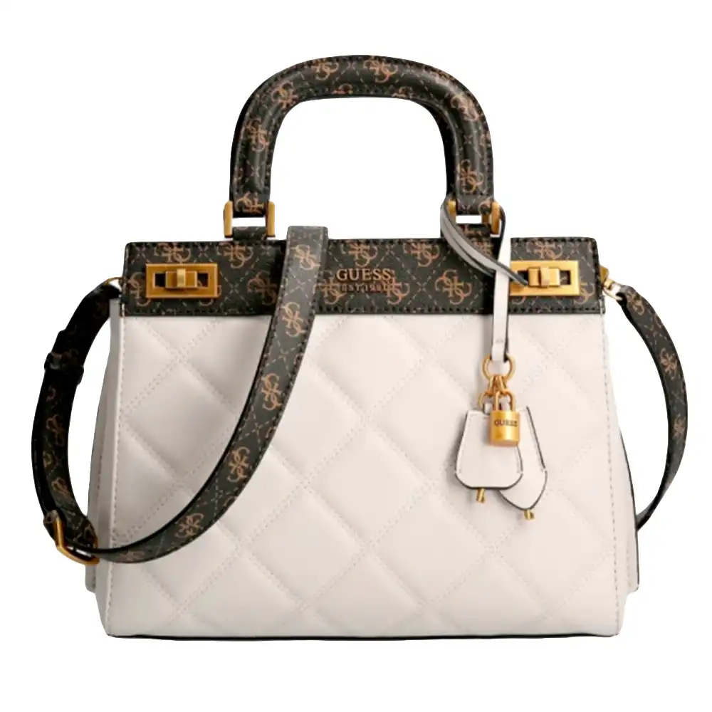 Sac a main femme Guess Katey luxe Blanc - ZESHOES