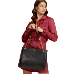 Sac a main femme Guess Classic Katey Noir - ZESHOES