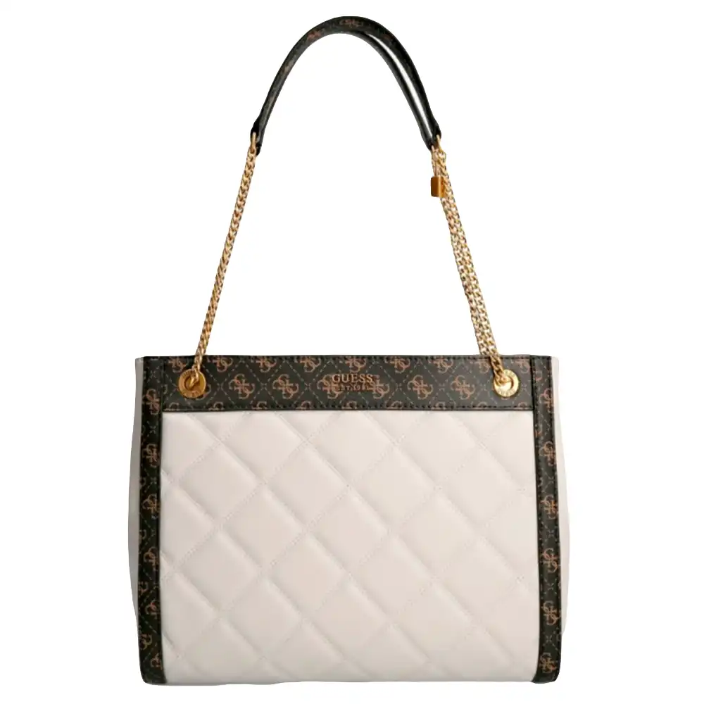 Sac a main femme Guess Katey capitonne Blanc - ZESHOES