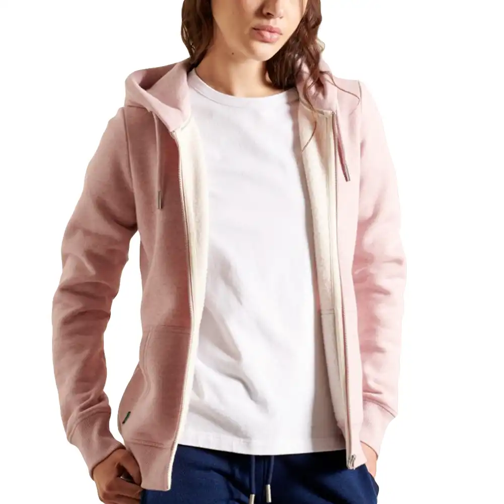 Sweat shirt femme Superdry Classic logo Rose - ZESHOES