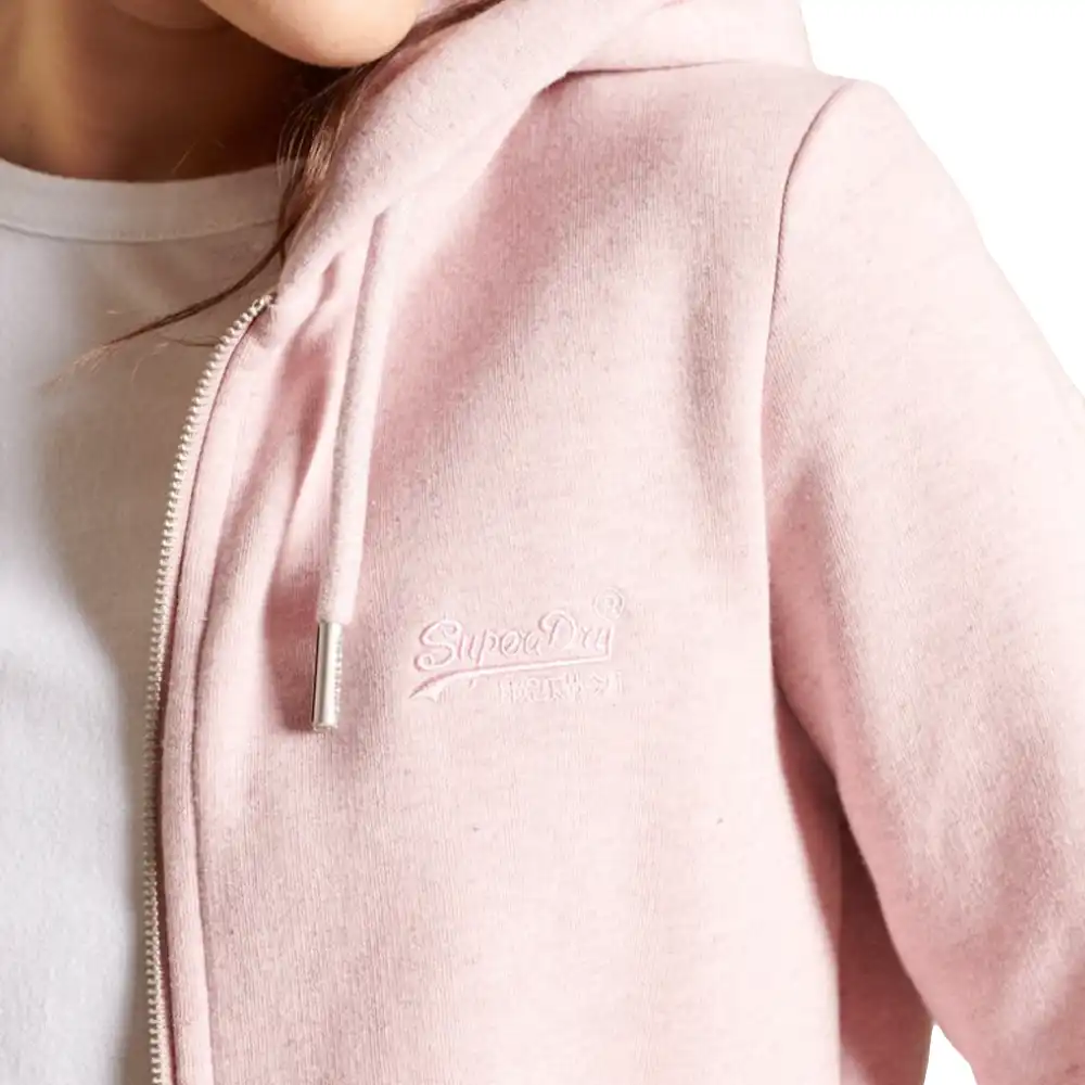 Sweat shirt femme Superdry Classic logo Rose - ZESHOES