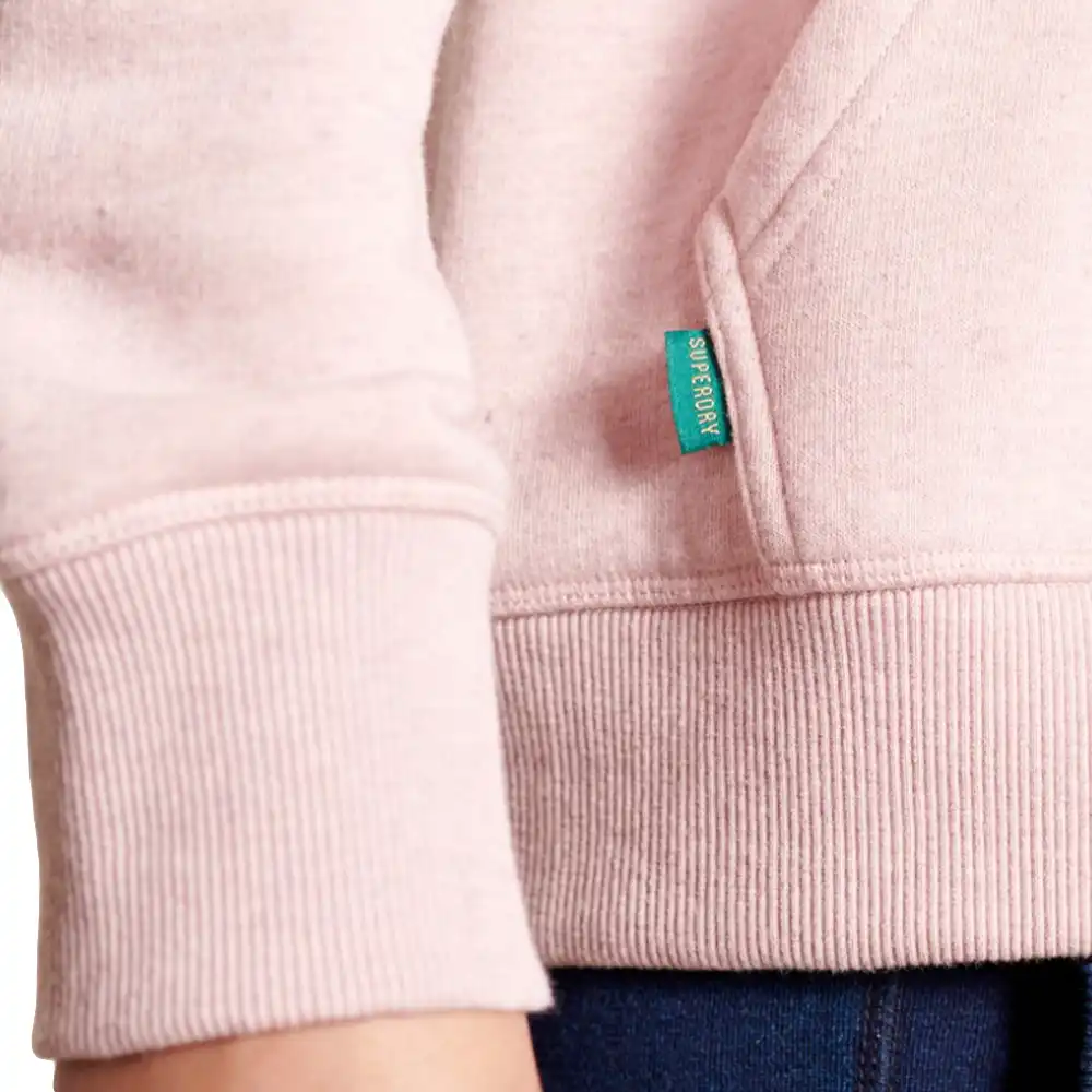 Sweat shirt femme Superdry Classic logo Rose - ZESHOES