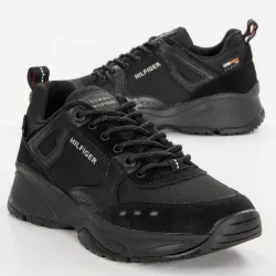 Basket basse homme Tommy Jeans Outdoor sneaker mix runner Noir - ZESHOES Basket basse homme Tommy Jeans Outdoor sneaker mix runner Noir - ZESHOES