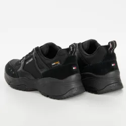 Basket basse homme Tommy Jeans Outdoor sneaker mix runner Noir - ZESHOES Basket basse homme Tommy Jeans Outdoor sneaker mix runner Noir - ZESHOES