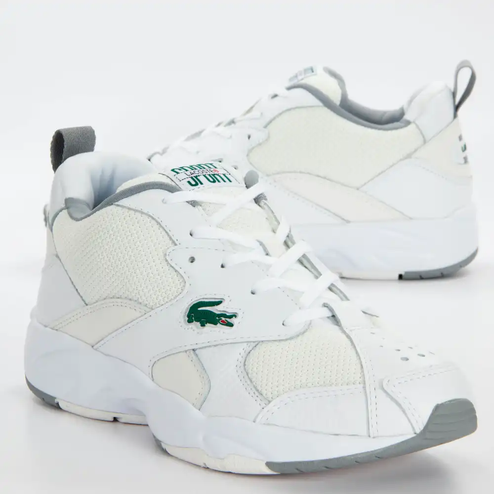 Basket basse homme Lacoste storm 96 leather Beige - ZESHOES