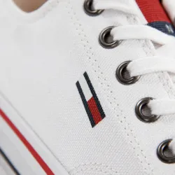 Basket basse femme Tommy Jeans Low cut sneaker Blanc - ZESHOES