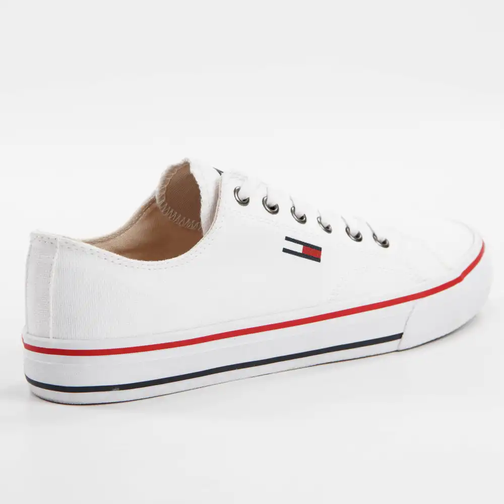 Basket basse femme Tommy Jeans Low cut sneaker Blanc - ZESHOES