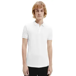 Polo manche courte Calvin Klein Bright white Blanc - ZESHOES