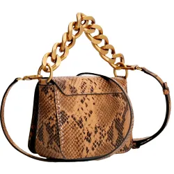 Pochette femme Guess Tullia python Marron - ZESHOES Pochette femme Guess Tullia python Marron - ZESHOES