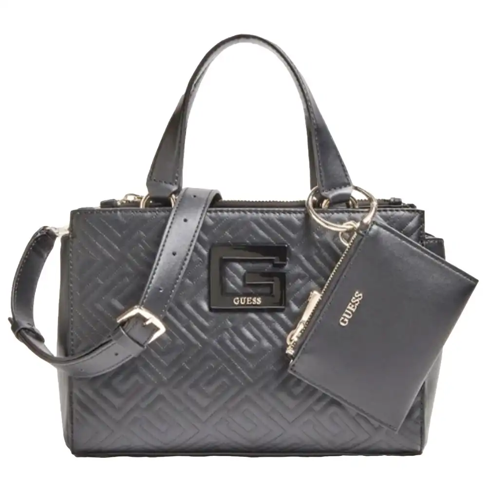 Sac a main femme Guess Janay quilted Noir - ZESHOES