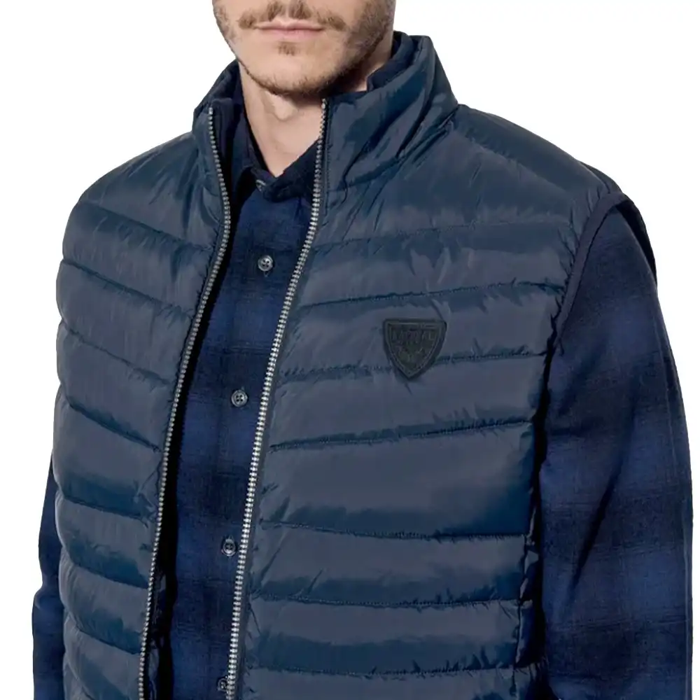 Doudoune sans manches homme Kaporal Aku navy Bleu - ZESHOES Doudoune sans manches homme Kaporal Aku navy Bleu - ZESHOES