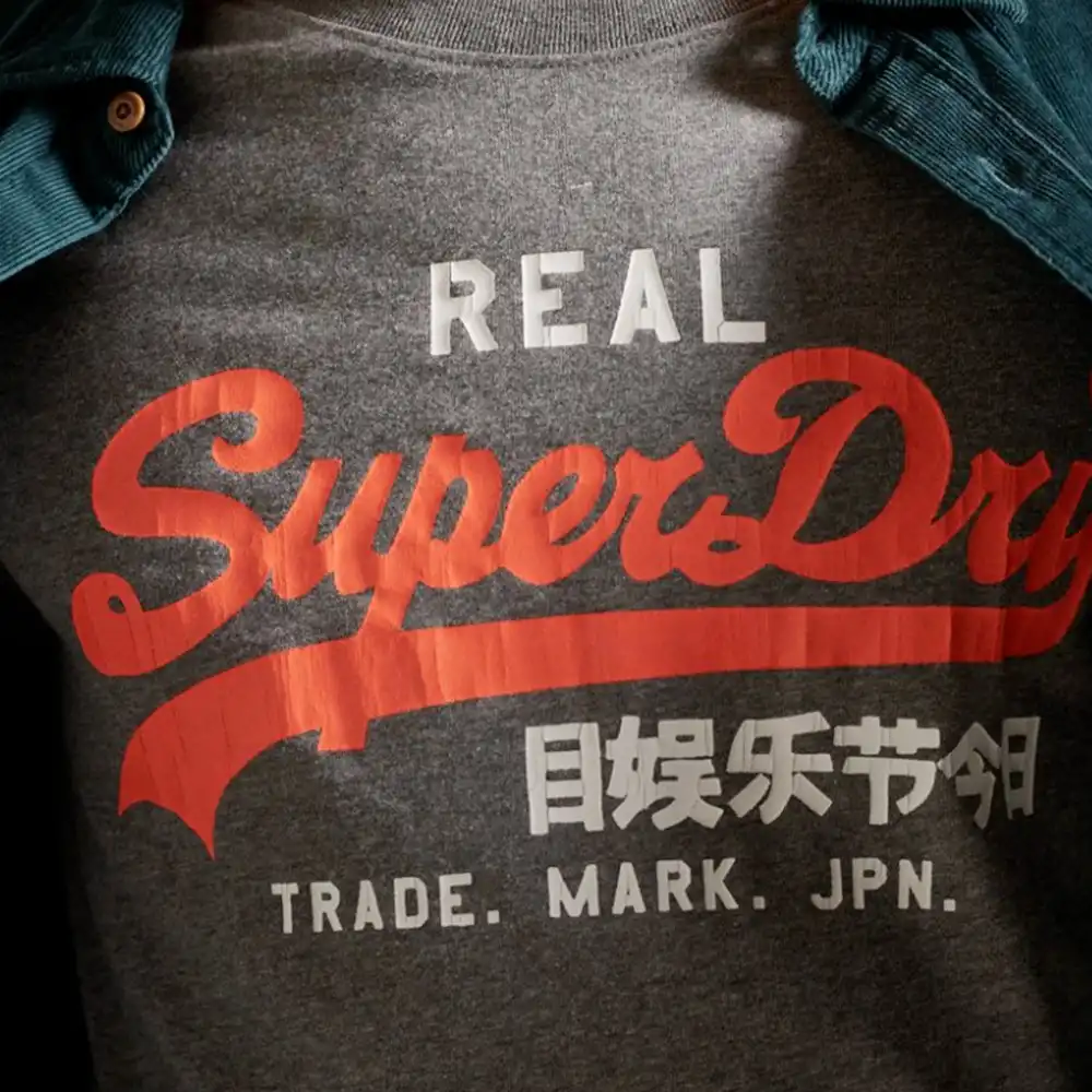 T shirt manche courte homme Superdry Vintage American logo Gris - ZESHOES