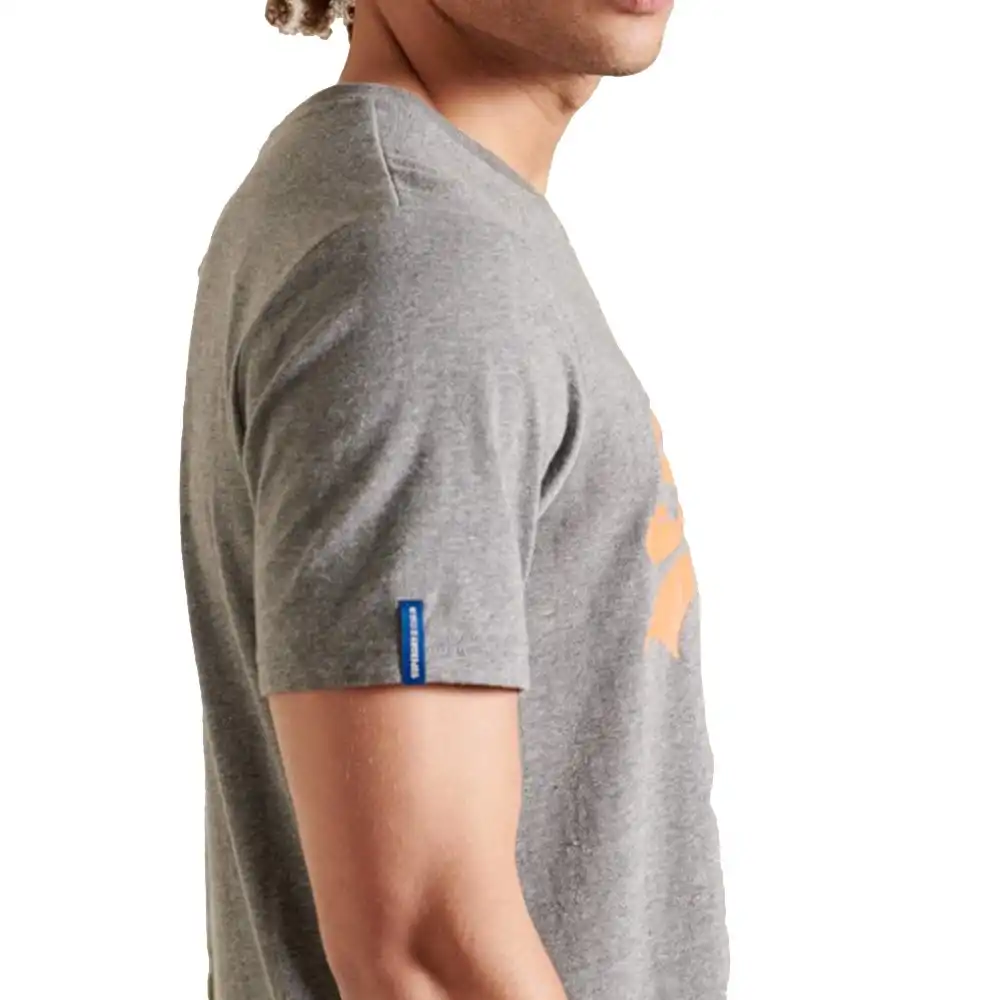 T shirt manche courte homme Superdry Vintage American logo Gris - ZESHOES