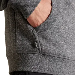 Sweat zippé homme Superdry Logo brodé vintage Gris - ZESHOES