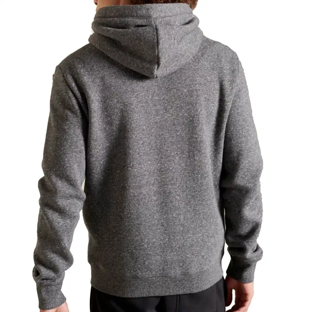 Sweat zippé homme Superdry Logo brodé vintage Gris - ZESHOES