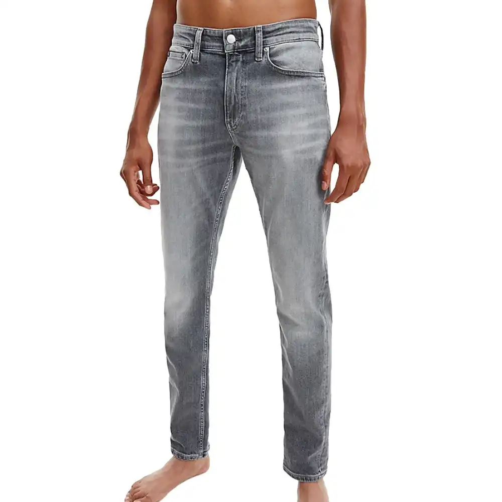 Jeans homme Calvin Klein Slim tapered Gris - ZESHOES