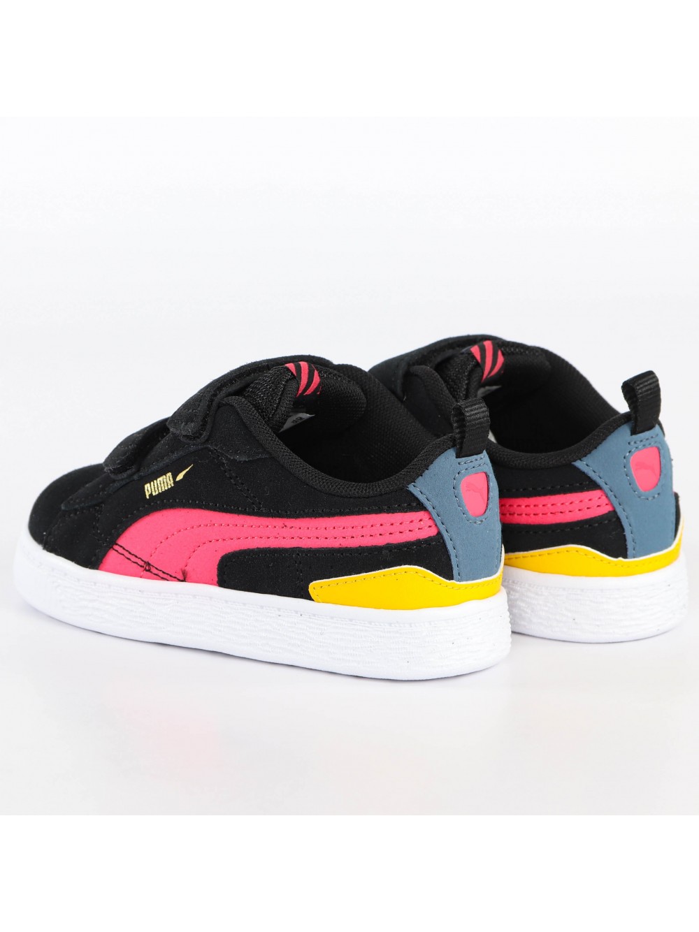 puma suede black and pink