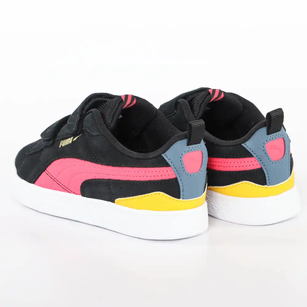 Basket basse fille Puma Suede bloc lf v ps Noir ZESHOES