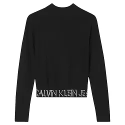 Pull femme Calvin Klein Unlimited logo Noir - ZESHOES Pull femme Calvin Klein Unlimited logo Noir - ZESHOES