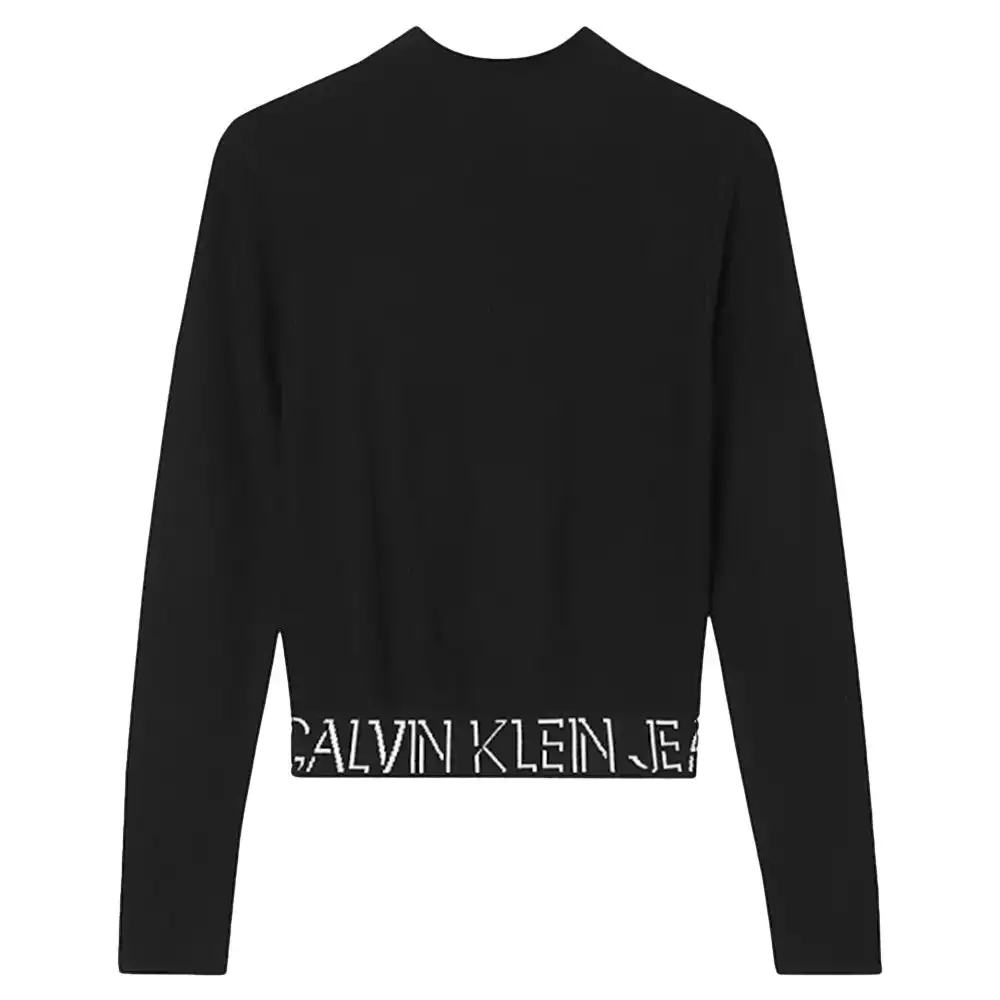 Pull femme Calvin Klein Unlimited logo Noir - ZESHOES Pull femme Calvin Klein Unlimited logo Noir - ZESHOES