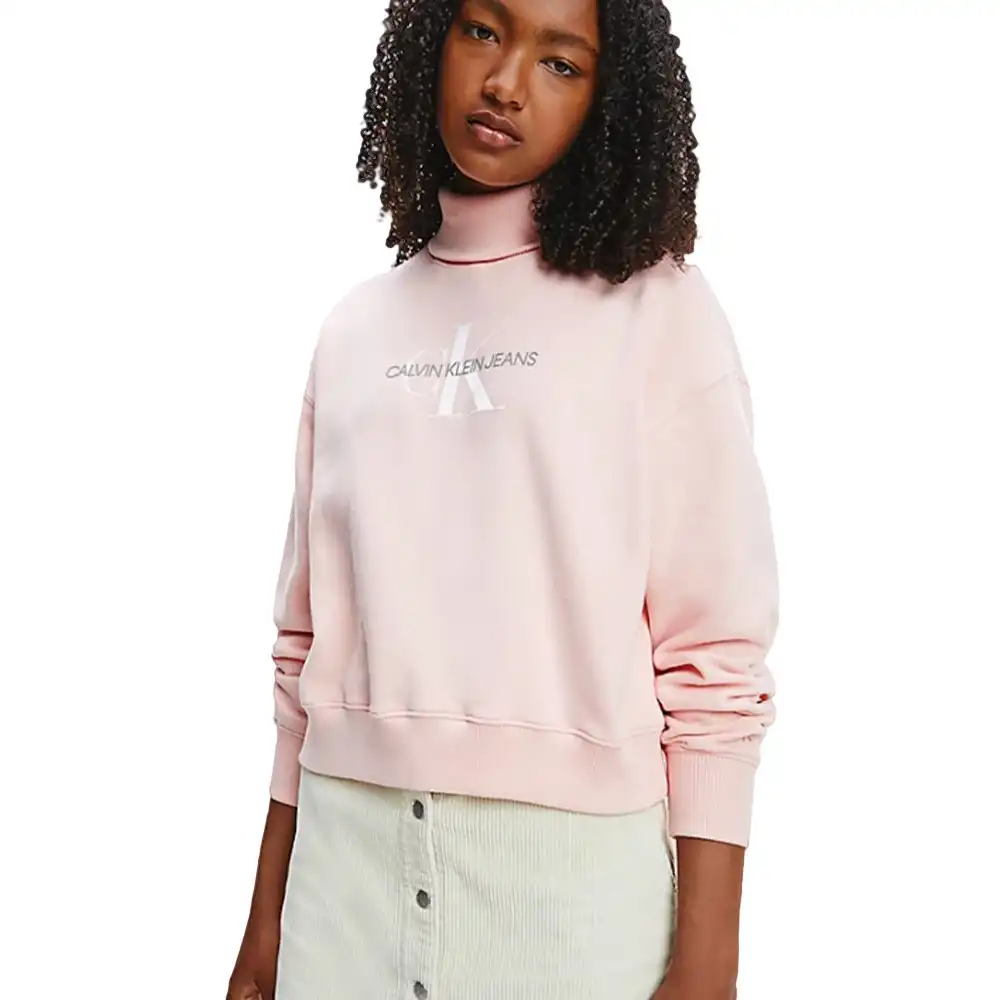 Sweat shirt femme Calvin Klein Classic logo Rose - ZESHOES Sweat shirt femme Calvin Klein Classic logo Rose - ZESHOES