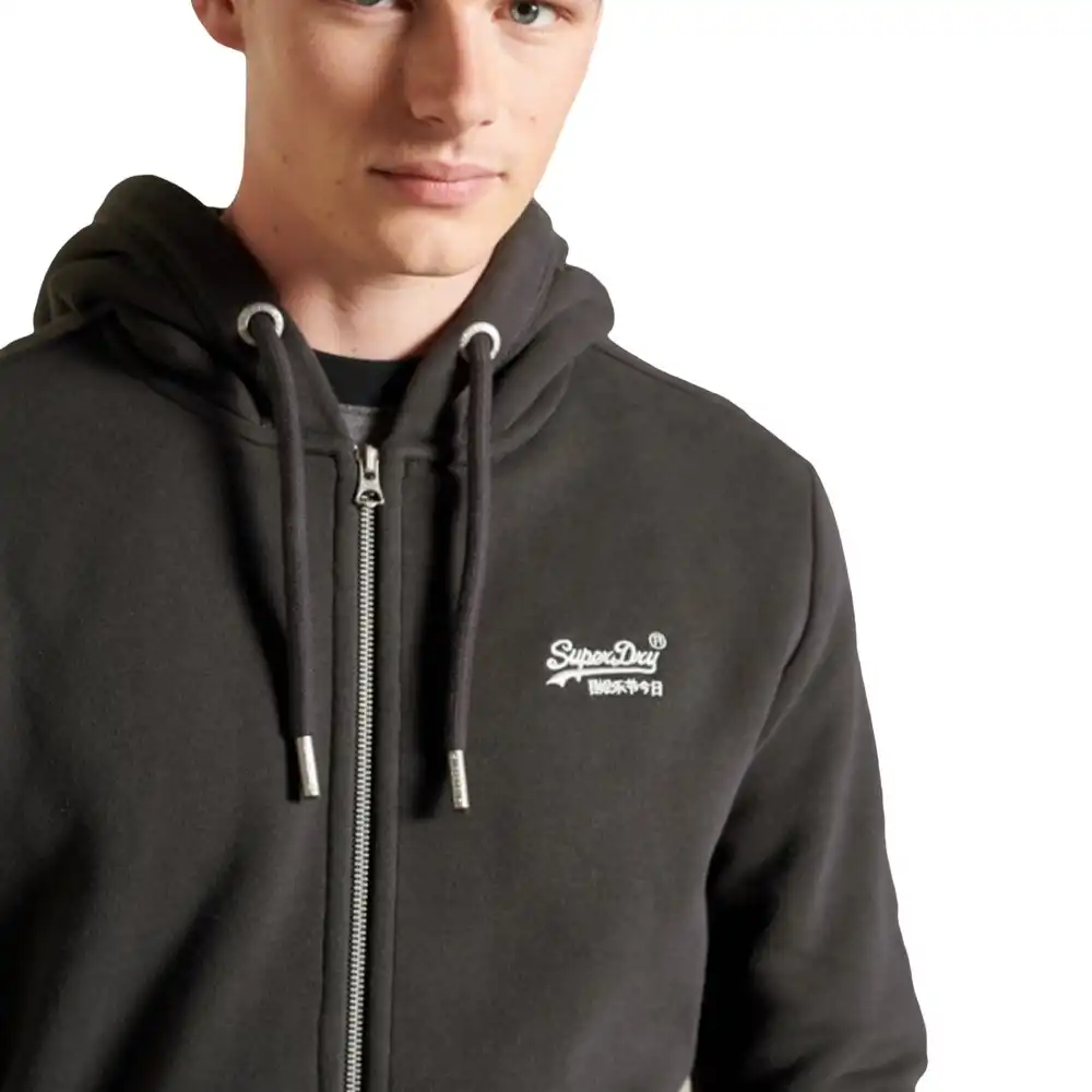Sweat capuche homme Superdry Little logo Noir - ZESHOES