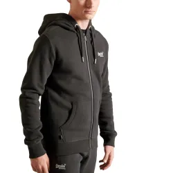 Sweat capuche homme Superdry Little logo Noir - ZESHOES