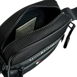 Pochette homme Tommy Jeans Reporter elevated Noir - ZESHOES Pochette homme Tommy Jeans Reporter elevated Noir - ZESHOES