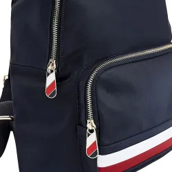 Sac à dos homme Tommy Jeans Logo plaque monogramme Bleu - ZESHOES Sac à dos homme Tommy Jeans Logo plaque monogramme Bleu - ZESHOES