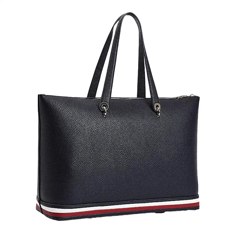 Sac a main femme Tommy Jeans Cabas emblématique Bleu - ZESHOES