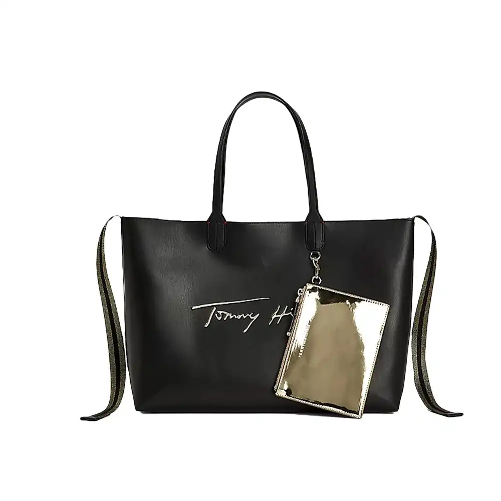 Sac a main femme Tommy Jeans Cabas iconic logo signature Noir - ZESHOES