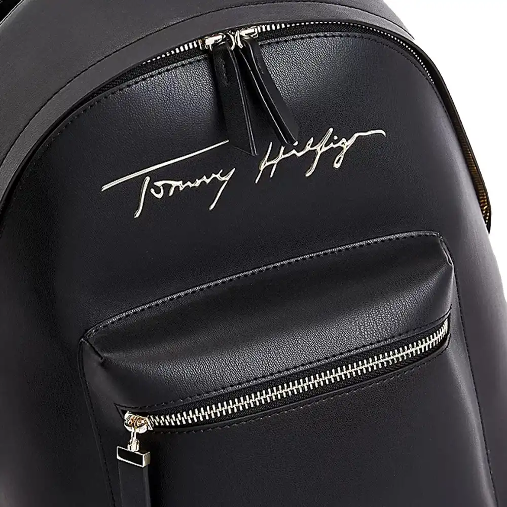 Sac à dos femme Tommy Jeans Iconic à doublure métallisée Noir - ZESHOES