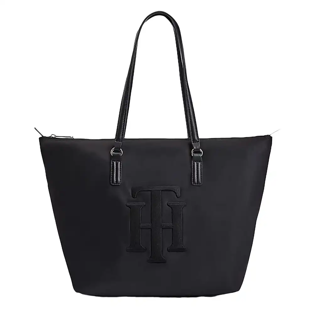 Sac a main femme Tommy Jeans Logo monogramme brodé Noir - ZESHOES