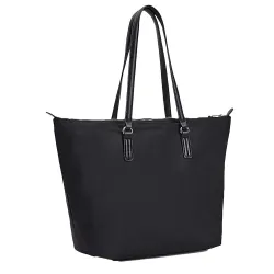 Sac a main femme Tommy Jeans Logo monogramme brodé Noir - ZESHOES Sac a main femme Tommy Jeans Logo monogramme brodé Noir - ZESHOES